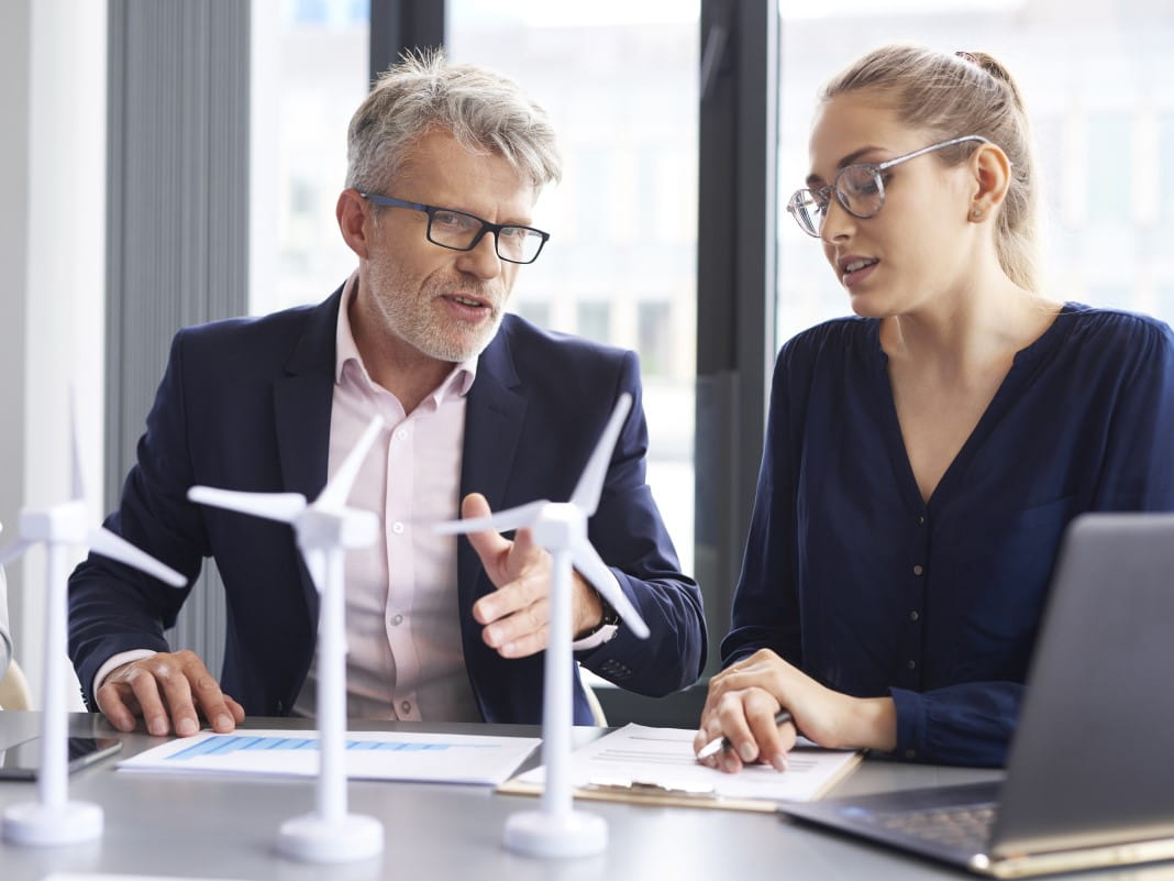 Business people working in office