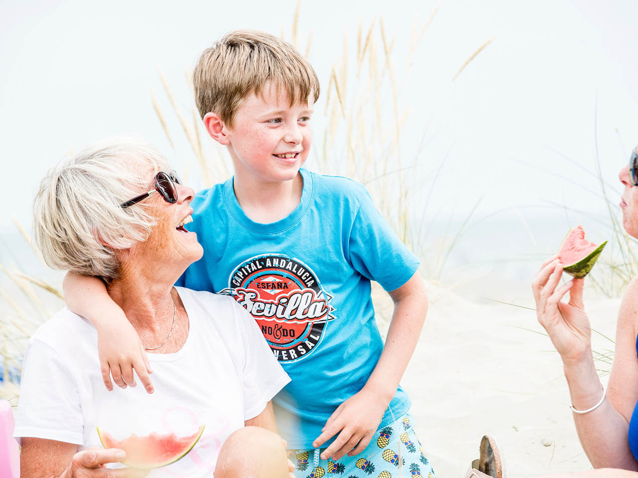 boy with gransparents