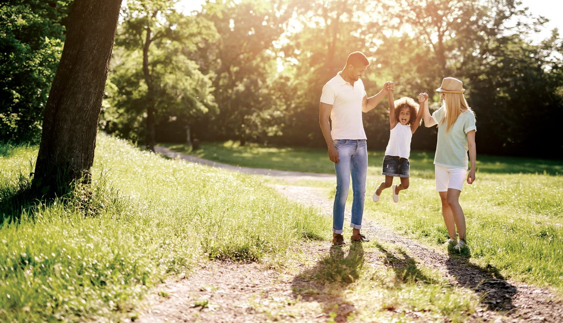 Father and mother with child