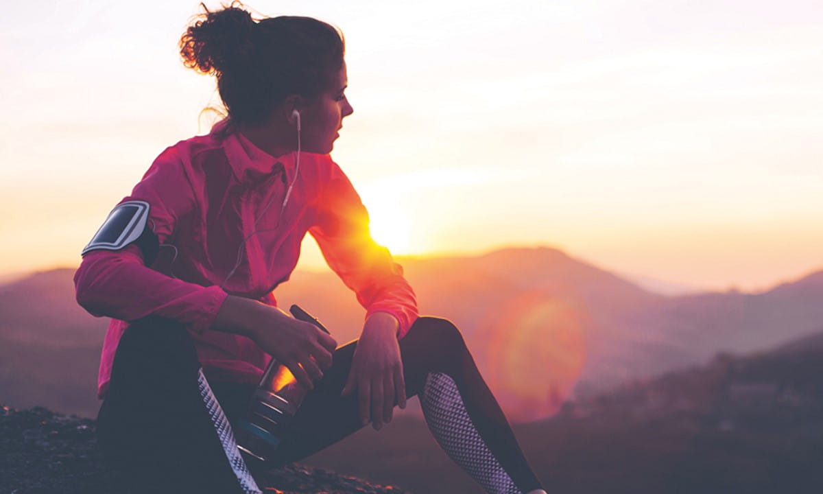 Woman looking at horizon