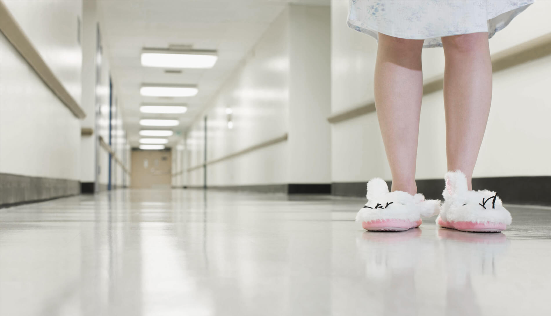 Close-up of feet at the hospital